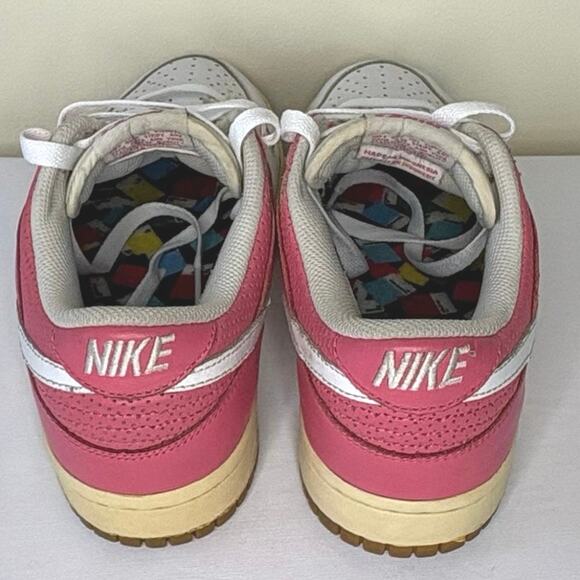 Nike Dunk Low Women’s Sneakers White Flamingo Pink Size 8 Retro Casual Shoes - Picture 5 of 11